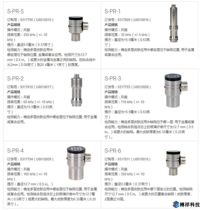 奧林巴斯無損探傷設(shè)備檢測儀器共振探頭及型號(hào)
